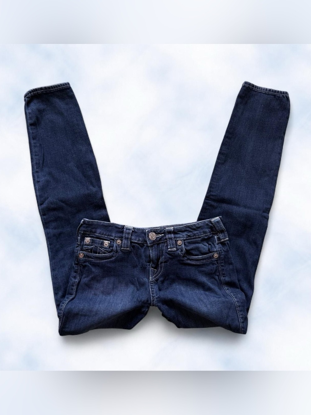 true religion dark wash skinny jeans